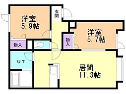 間取図画像 2LDK
