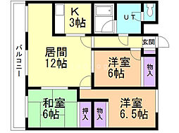 間取図画像 3LDK