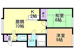 間取図画像 2LDK