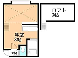 アルノルテ月寒 ワンルームの間取図画像