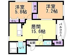 間取図画像 2LDK
