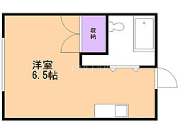 グランドール丸和中の島 ワンルームの間取図画像