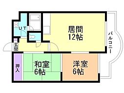 ティアラ豊平公園 2LDKの間取図画像