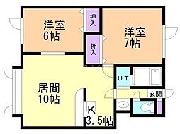 間取図画像 2LDK