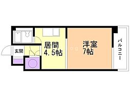 平岸ファースト 1DKの間取図画像