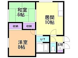 ステラ北野 2LDKの間取図画像