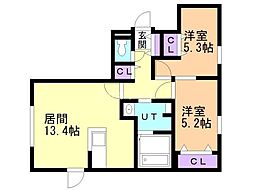 間取図画像 2LDK