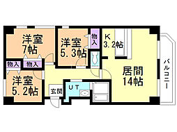 間取図画像 3LDK