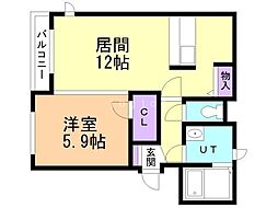間取図画像 1LDK