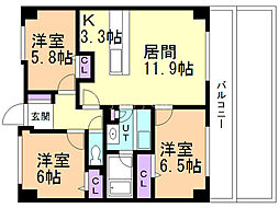 間取図画像 3LDK