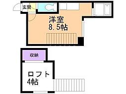 グランデュール平岸2 ワンルームの間取図画像