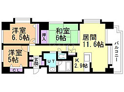 ダイアパレス豊平公園 3LDKの間取図画像