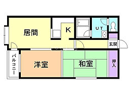 ベルメゾンときた 2LDKの間取図画像