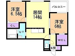 MonzaSS7 2LDKの間取図画像