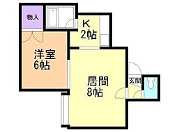 スペースアイ 1LDKの間取図画像