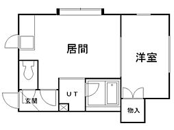 エルムパレス 1LDKの間取図画像