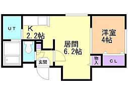 Holomuamakalii 1LDKの間取図画像