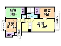 リラヒルズ 3LDKの間取図画像