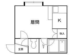 グッド平岸 1Kの間取図画像