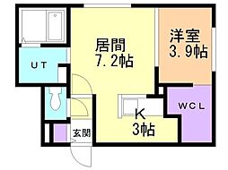 Kanaloa 1LDKの間取図画像