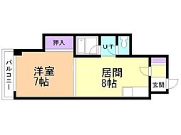 メゾン21 1LDKの間取図画像