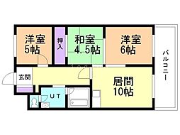 カーサアシュウ 3LDKの間取図画像