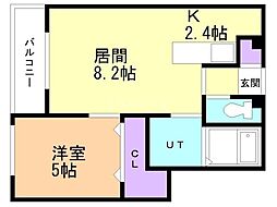 リージェント5 1階1LDKの間取り