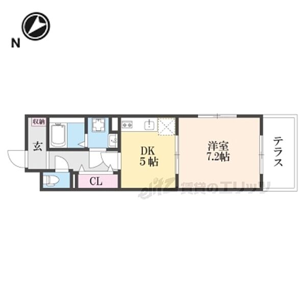 ヴィラ　デュース 101｜京都府京都市西京区樫原盆山(賃貸マンション1DK・1階・32.84㎡)の写真 その2