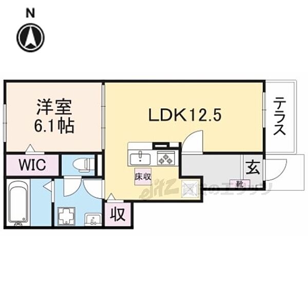 ジェルメ園部III 104｜京都府南丹市園部町横田４号(賃貸アパート1LDK・1階・44.70㎡)の写真 その2