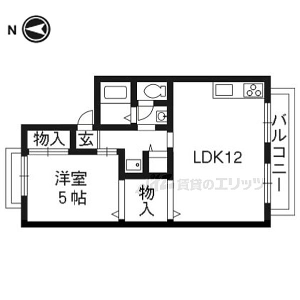 ドエル上桂 103｜京都府京都市西京区上桂北ノ口町(賃貸アパート1LDK・1階・43.50㎡)の写真 その2