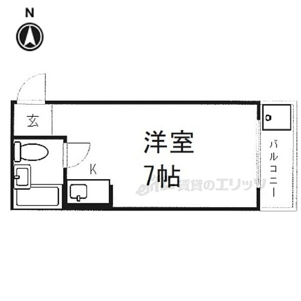 ＲＩＮ’Ｓコーポラティヴハウス 206｜京都府京都市西京区嵐山朝月町(賃貸マンション1K・2階・12.97㎡)の写真 その2