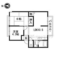 アルカディア田中 202 ｜ 京都府亀岡市大井町並河3丁目（賃貸アパート2LDK・2階・45.03㎡） その2