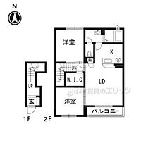 シャーメゾン小山西町 203 ｜ 京都府南丹市園部町小山西町（賃貸アパート2LDK・2階・62.73㎡） その2