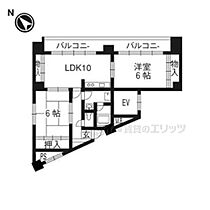 リアライズ衣笠 208 ｜ 京都府京都市北区衣笠氷室町（賃貸マンション1LDK・2階・54.75㎡） その2