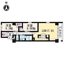 京都府京都市右京区常盤仲之町（賃貸マンション2LDK・2階・70.10㎡） その2