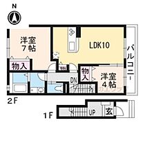 京都府亀岡市大井町小金岐2丁目（賃貸アパート2LDK・2階・57.31㎡） その2