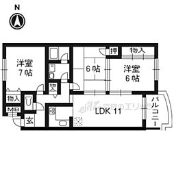 ローファス・パートII 3階3LDKの間取り