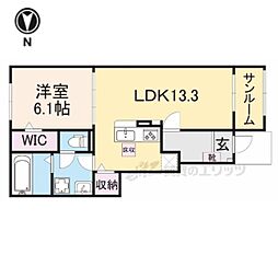 コモド・カーサ 103 1階1LDKの間取り