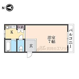 マイネハウゼン ワンルームの間取図画像