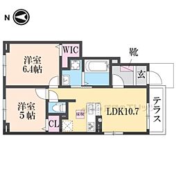 ベル・エクラ I 2LDKの間取図画像