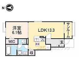 ベル・エクラ II 1LDKの間取図画像