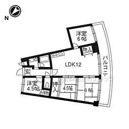 亀岡城ビル・イスターナ今井 4LDKの間取図画像