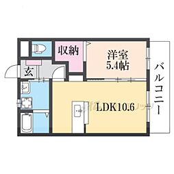 ソレイユ51 1LDKの間取図画像