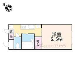 フォーブルタナカ1 1Kの間取図画像