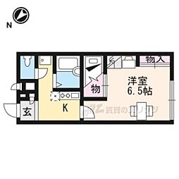 レオパレスジョーウン2番館 1Kの間取図画像