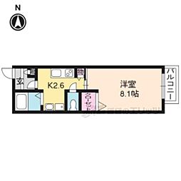 Augusta 1Kの間取図画像