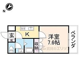 ハピネスAT 1Kの間取図画像
