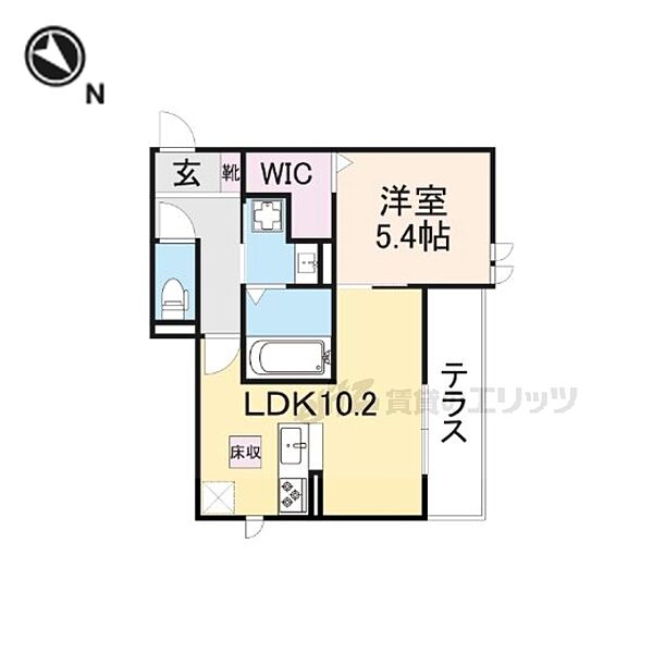 滋賀県大津市本堅田4丁目(賃貸アパート1LDK・1階・40.77㎡)の写真 その2