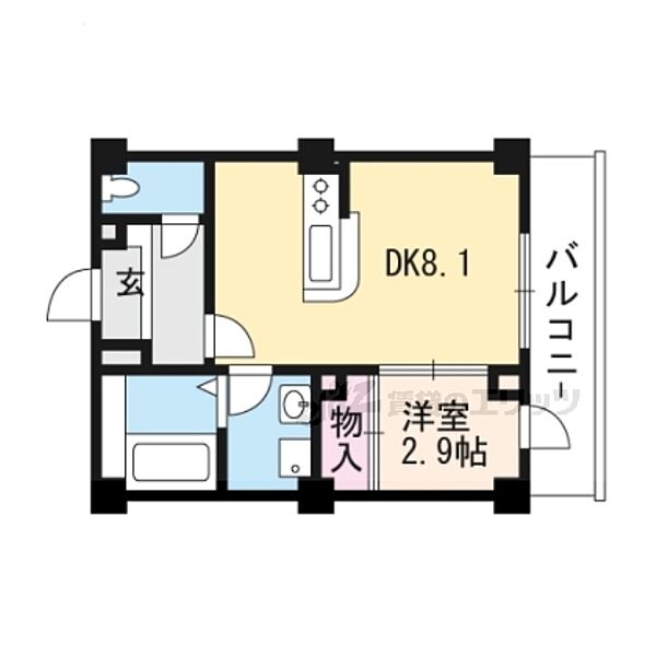 滋賀県草津市野路五丁目(賃貸アパート1LDK・1階・28.08㎡)の写真 その2