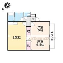 グリーンタウンハタケヤマＣ棟 102 ｜ 滋賀県栗東市笠川（賃貸アパート2LDK・1階・55.00㎡） その2